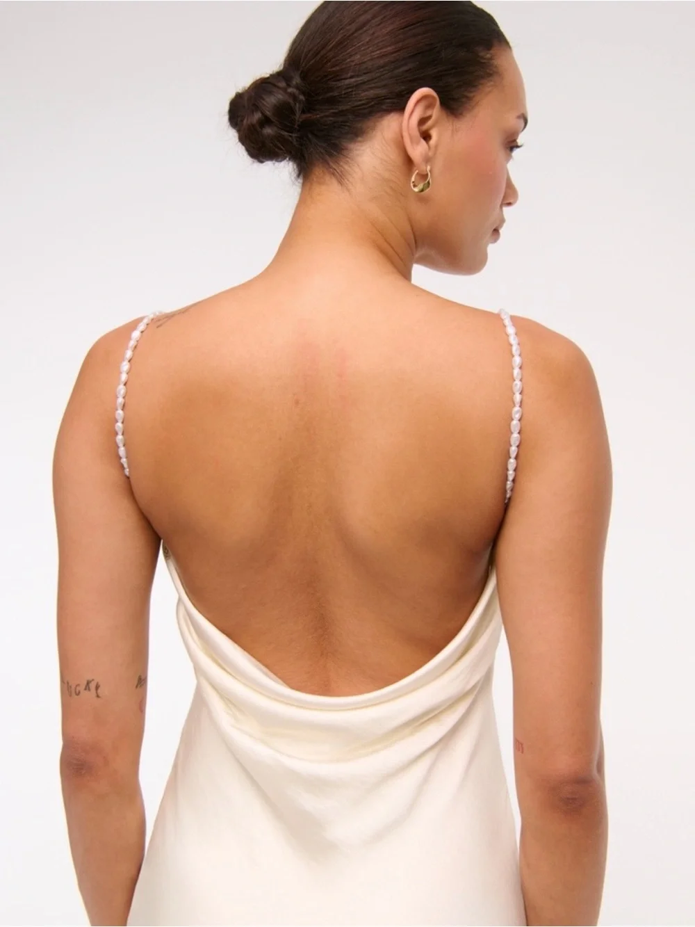 Abercrombie & Fitch Faux Pearl Strap Maxi Dress